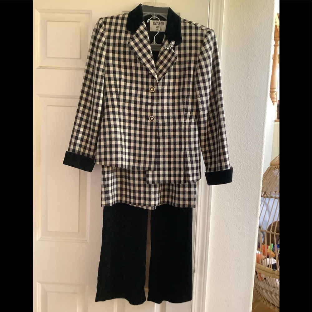 A Set of Kaspar Skirt and Pant Suit
